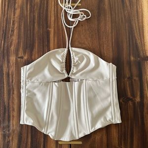 Leather corset top
